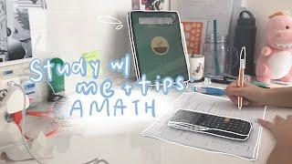 study with me: math + study tips!