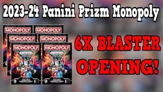 2023-24 Panini Prizm Monopoly 6X Blaster Box Opening! Red And Gold Millionaire Shimmer Hits!