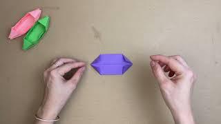 How to fold colorful mini boats