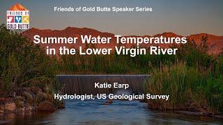 Summer Water Temperatures in the Lower Virgin River