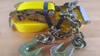 US Cargo Control   Ratchet Strap with Chain Extension Review, Pretty cool!