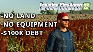 Can I Build a Farming Empire from Nothing? Rags to Riches challenge EP01 - Farming Simulator 25