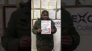 Excel College Congratulation our student Monica who has just passed her Life in The UK Test