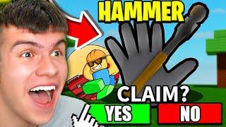 How to get the HAMMER GLOVE & TOOLBOX BADGE in SLAP BATTLES (Roblox) *SHOWCASE*