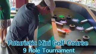 Futuristic Mini Golf Course at Puttshack - 9 Hole Tournament (MUST WATCH)