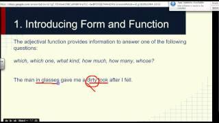 Grammar Lecture 2-1 | Form and Function English 382