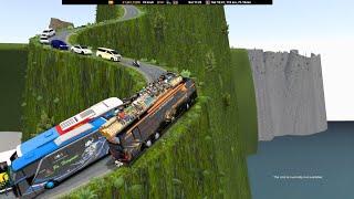 The great courage of bus passengers on mountain roads!! Euro Truck Simulator 2