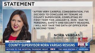 County Supervisor Nora Vargas resigns