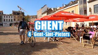 Ghent Belgium (Gent-Sint-Pieters/University)   4K Walking Tour