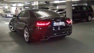 Audi RS5 Sound V8 Beschleunigung Losfahrt im Parkhaus Acceleration