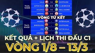 Cúp C1 sáng 13/3: Dortmund Ngược Dòng, Villa Hủy Diệt, Real Thắng Penalty – Tứ Kết Lộ Diện