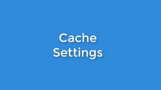 Mashery Cache Settings