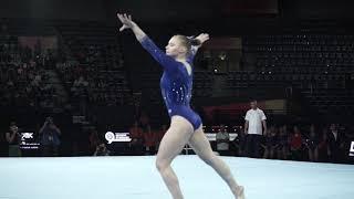 Jade Carey USA FX podium training   2019 World Championships in Stuttgart