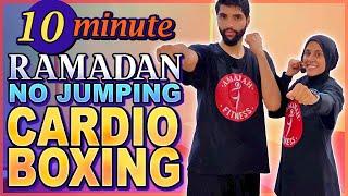 10 Minute Ramadan Cardio Kickboxing Workout! (Full-Body, NO jumping!)