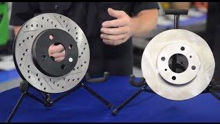 What's the difference between cross drilled, slotted, and vented rotors? - Andy's Auto Sport