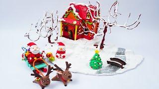 DIY Miniature Christmas House & Santa Claus/ How to make Christmas House 