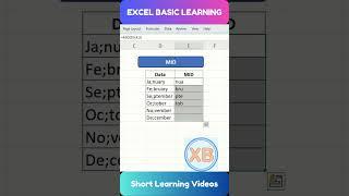 Excel Formula - MID Short  #excelbasics #exceltech #excelformula #how #exceltips #excelgyan #excel