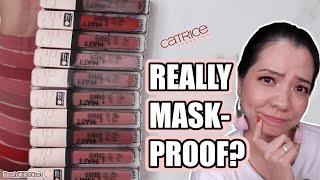 REALLY MASK PROOF? Catrice Matt Pro Ink Liquid Lipsticks Swatches And Review.