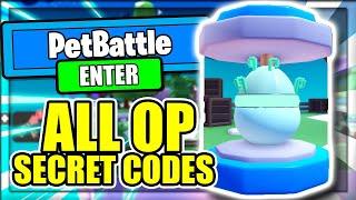 ALL *NEW* SECRET OP CODES! Pet Battle Simulator Roblox