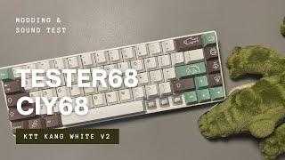 A $12 Keyboard Build | CIY TESTER68 Mods | KTT Kang White V2 | THOCK