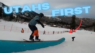 Riding Utah's First TOW ROPE Terrain Park