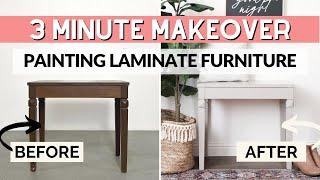 Painting Laminate Furniture with Heirloom Traditions Paint | 3 Minute Makeover