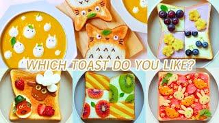 【Various Toast】Totoro Toast/Creamy Carrot Soup/S'more Toast/Kiwi and Cream Cheese/Striped Cheese