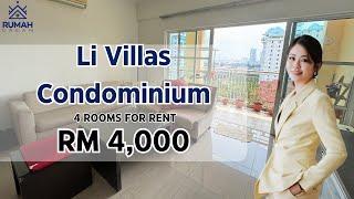 Li Villas Condominium - 4 Bedrooms with 1745sf | RM 4,000 | Eunice Yong