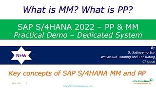 03-06 SAP S/4HANA PP MM important concepts  –  Course with Demo