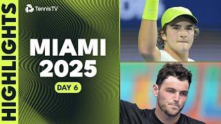 Fonseca Battles De Minaur; Zverev, Tiafoe & Fritz Feature | Miami 2025 Day 6 Highlights