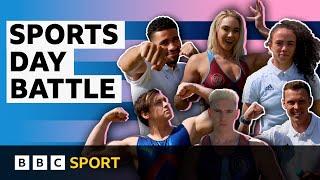 Gladiators take on Olympians at school sports day | Paris 2024 Olympics | BBC Sport