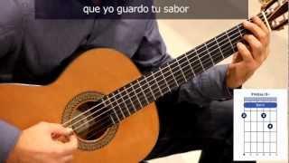 Cómo tocar "Sabor a mi" en guitarra / How to play "Sabor a mi" on guitar