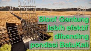 Sloof Gantung pengganti pondasi batu kali Tutorial SketchUp