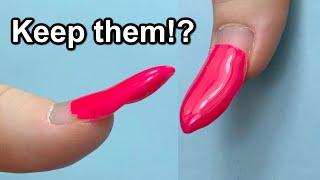 UPWARDS ↗️ Growing Nails - How to Fix It!? Ski Jump Nails Transformation