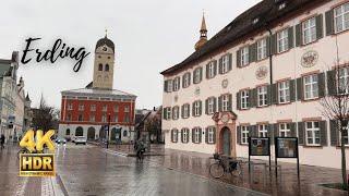 Erding, Bavaria - Rainy Day Walk - 4K HDR