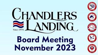 2023-11-18 CLCA Board Meeting for November 2023