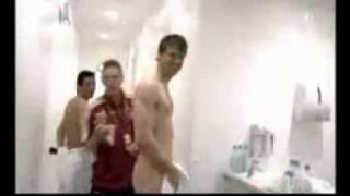 Jens Lehmann naked goalkeeper in the locker room