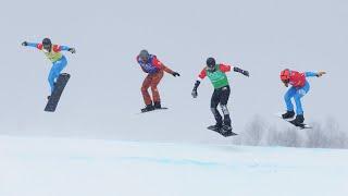 Lindsey Jacobellis, Nick Baumgartner take gold in mixed snowboardcross