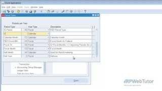 Creation of period type and accounting calendar