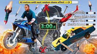 Every *150* Metres Causes Random CHAOS Effect! Can I Cross GTA 5?