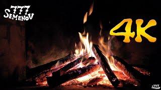  Sleeping by the Fireplace with sounds of Rain and Thunder | Fireplace 4K | Fire | 火