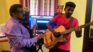 Father And Son Guitar Duet | Sara raanthal Ponnum poovum | ശരറാന്തൽ പൊന്നും പൂവും | Jose & Emil |