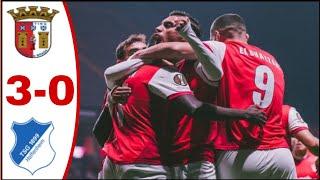 Sc Braga vs Hoffenheim TSG (3-0), All Goals Results/Highlights Carvalho Goal, Roger Fernandes Goal..