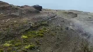Surtsey Island - active fumaroles, July 2020
