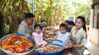 Peaceful life in countryside: Yummy sea food cook for family lunch - Sreypov Life show