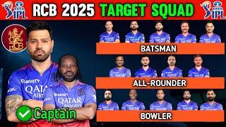 IPL 2025 : Royal Challengers Bangaluru Team Squad | RCB 2025 Full Squad | RCB 2025 New Players