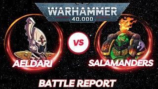 Warhammer 40,000 Battle Report: Aeldari vs Salamanders