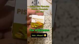Dubai Viral Pistachio Kunafa Chocolate bite size only for AED 4 #dubaichocolate #dubaiviral