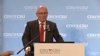 Volker Kauder, Vorsitzender der CDU/CSU- Bundestagsfraktion