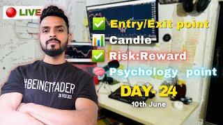 1setup +100% Confidence  | Live SL-HUNTING Trade in Bank-nifty | Day 24